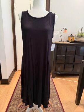 croft & barrow Sleeveless Black Midi Swing Dress